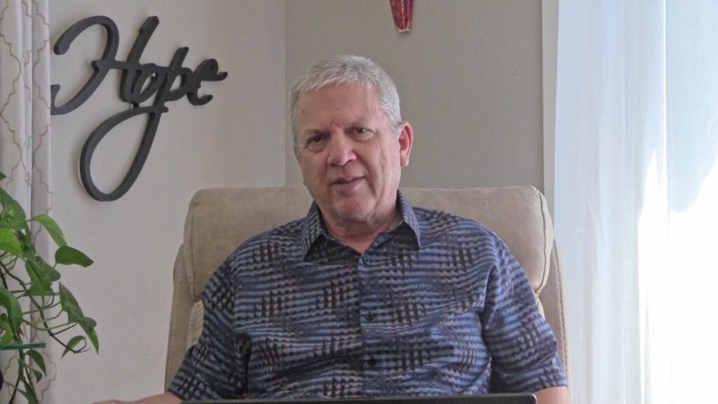 Pastor Paul Kimball presenting podcast